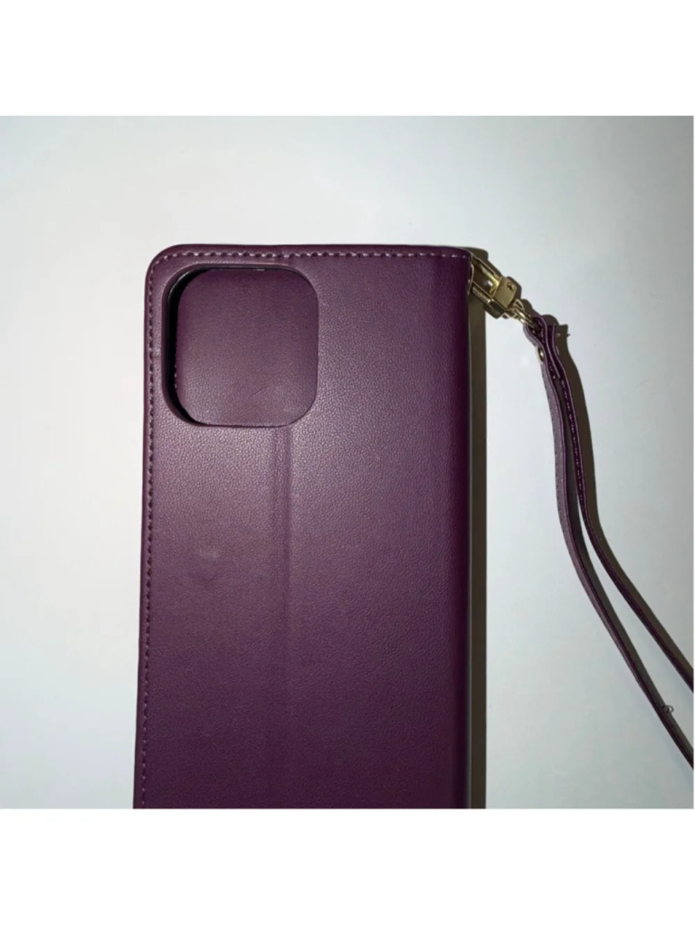 iPhone 16 pro max Quilted Wallet folio wallet phone Case Purple Gold